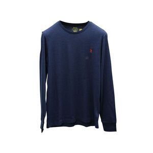 Ralph Lauren Slim Fit Long Sleeve T-shirt in Navy Blue Cotton